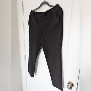 Dalia Women's Size L Black Pull-On Twill Ponte Ankle Pants